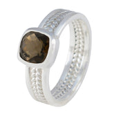 Mathilde Rope-Wire Brown Solitaire Band
